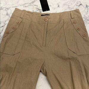 Belamie Tan Wide-Leg Trousers